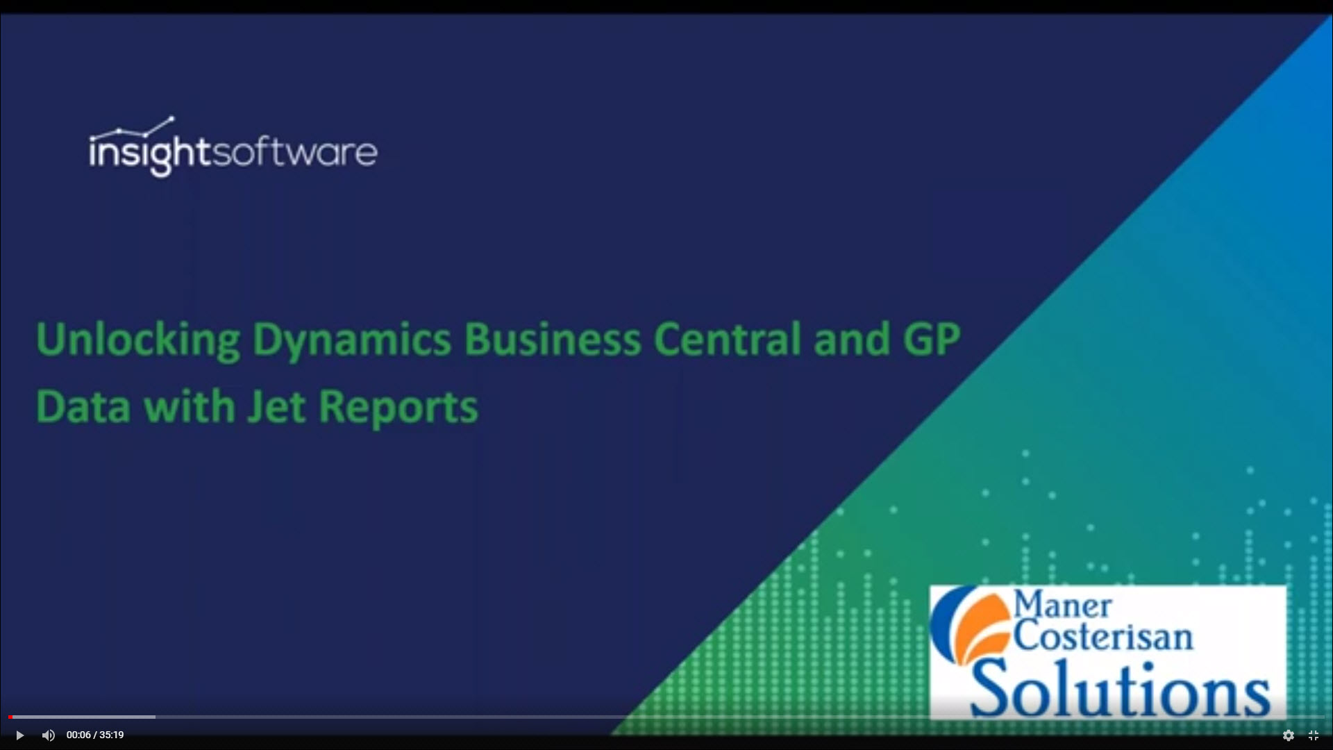 Unlocking Microsoft Dynamics Business Central and GP Data with Jet Reports Webinar