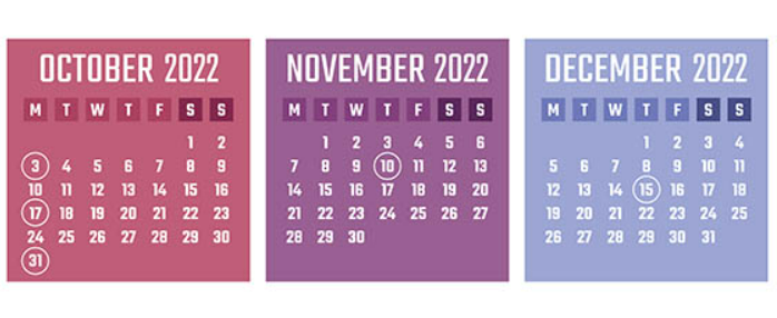 2022 Q4 Tax Calendar: Key Deadlines for Businesses and Other Employers