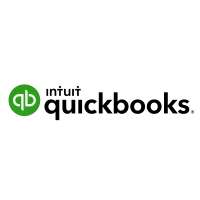 Green QuickBooks logo, featuring a lowercase qb in white, centered inside a green circle, set against a solid black background.