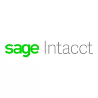 Sage Intacct logo with the word sage in green lowercase letters and Intacct in gray letters on a white background.